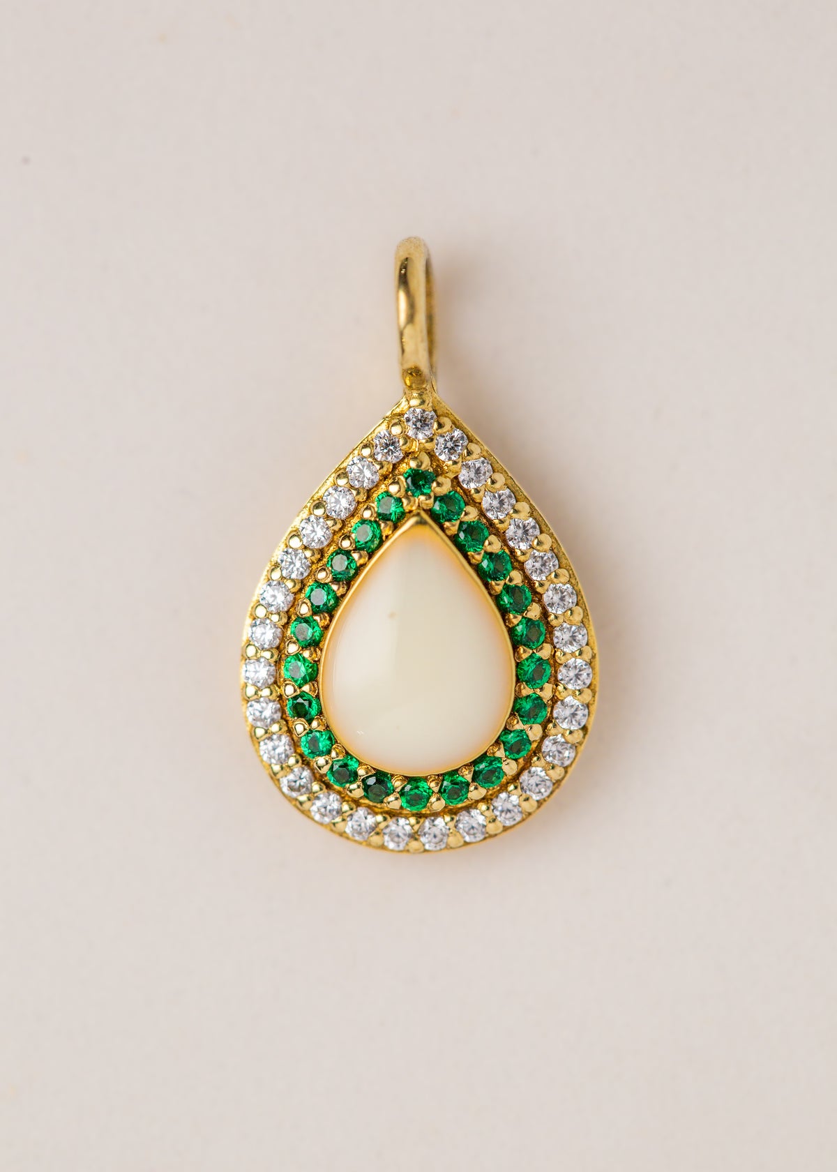 Double Halo Love Drop Pendant PI