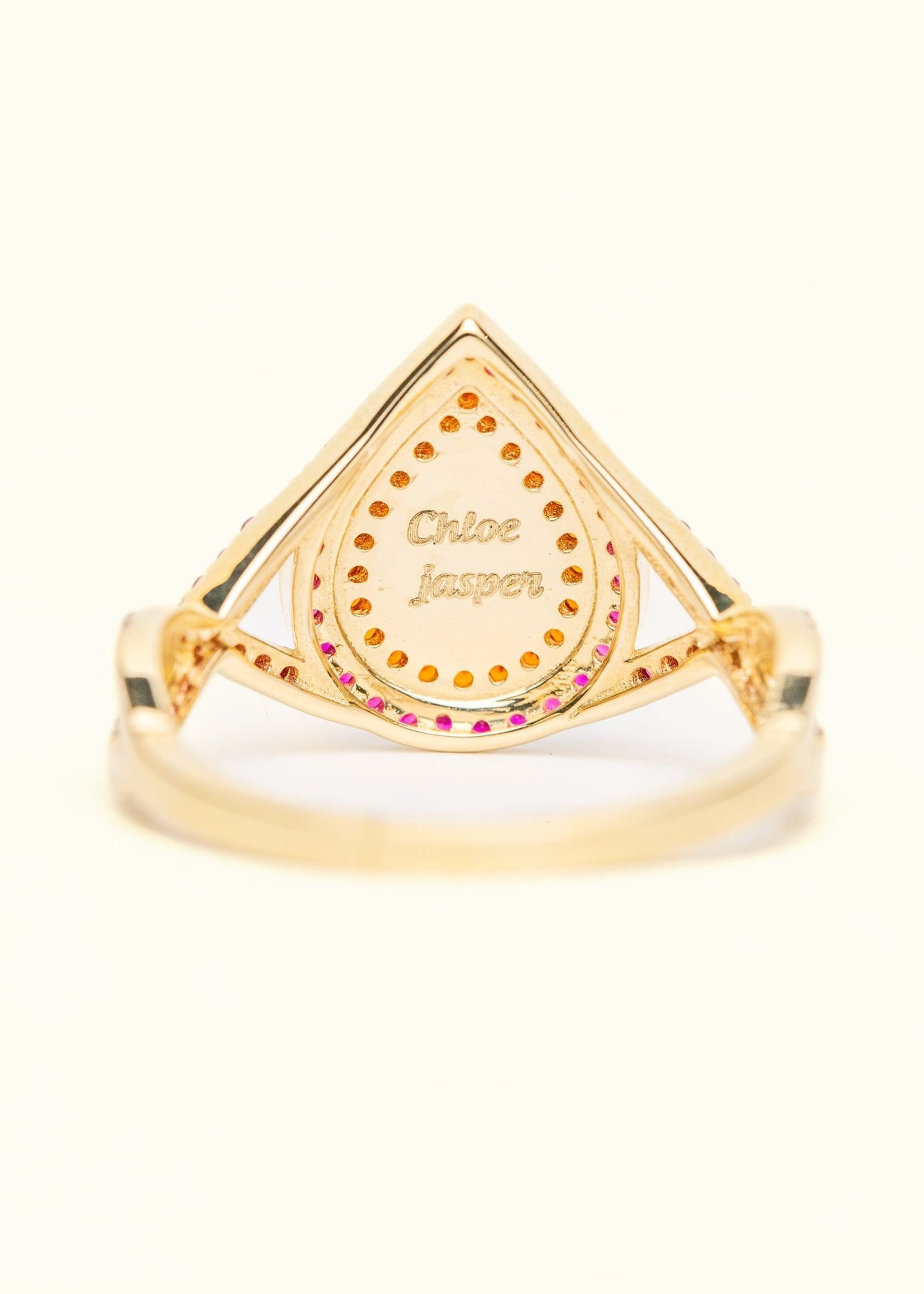 Double Halo Love Drop Ring OS - Mamma's Liquid Love