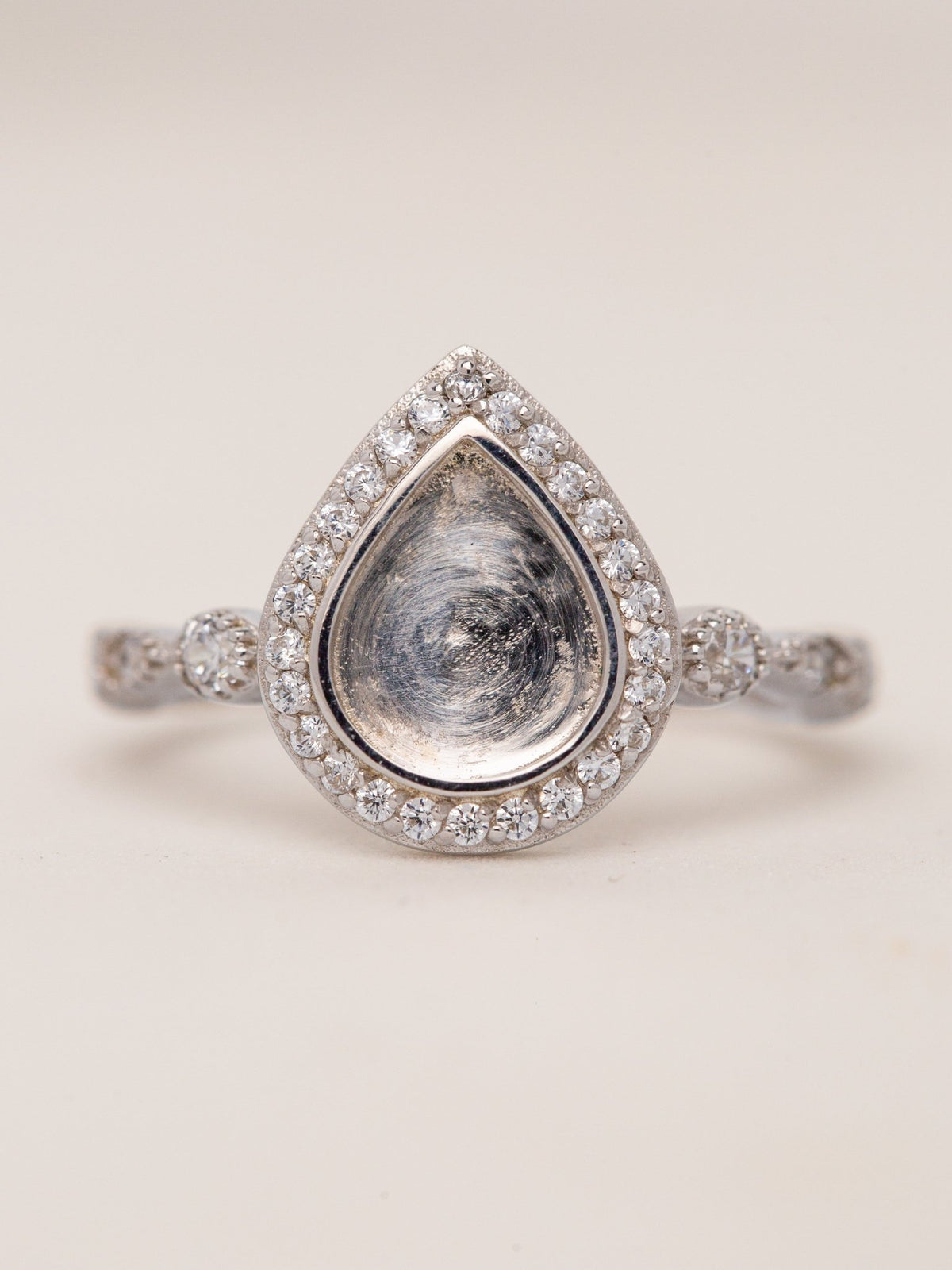 Love Drop Ring with Ornate Band MTM_Breastmilk_Jewelry_Keepsakes- Mamma's Liquid Love