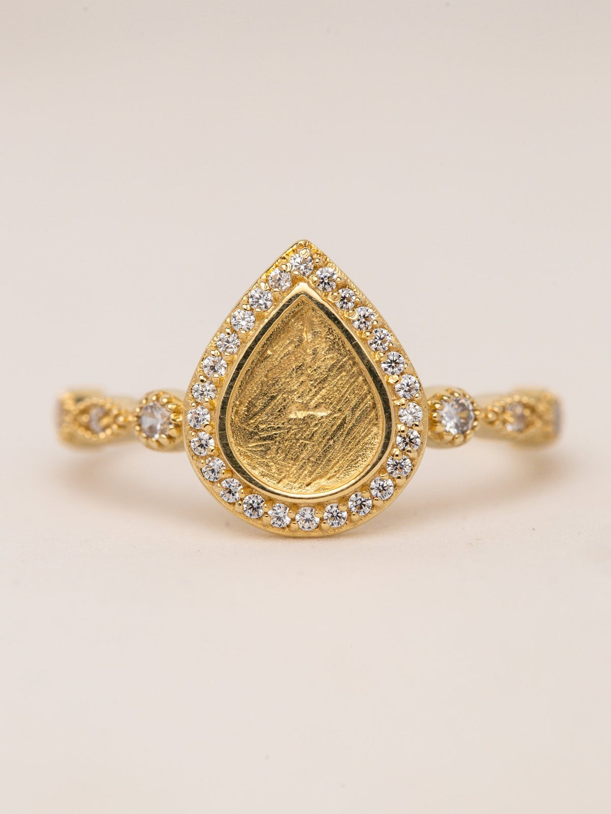 Love Drop Ring with Ornate Band MTM_Breastmilk_Jewelry_Keepsakes- Mamma's Liquid Love