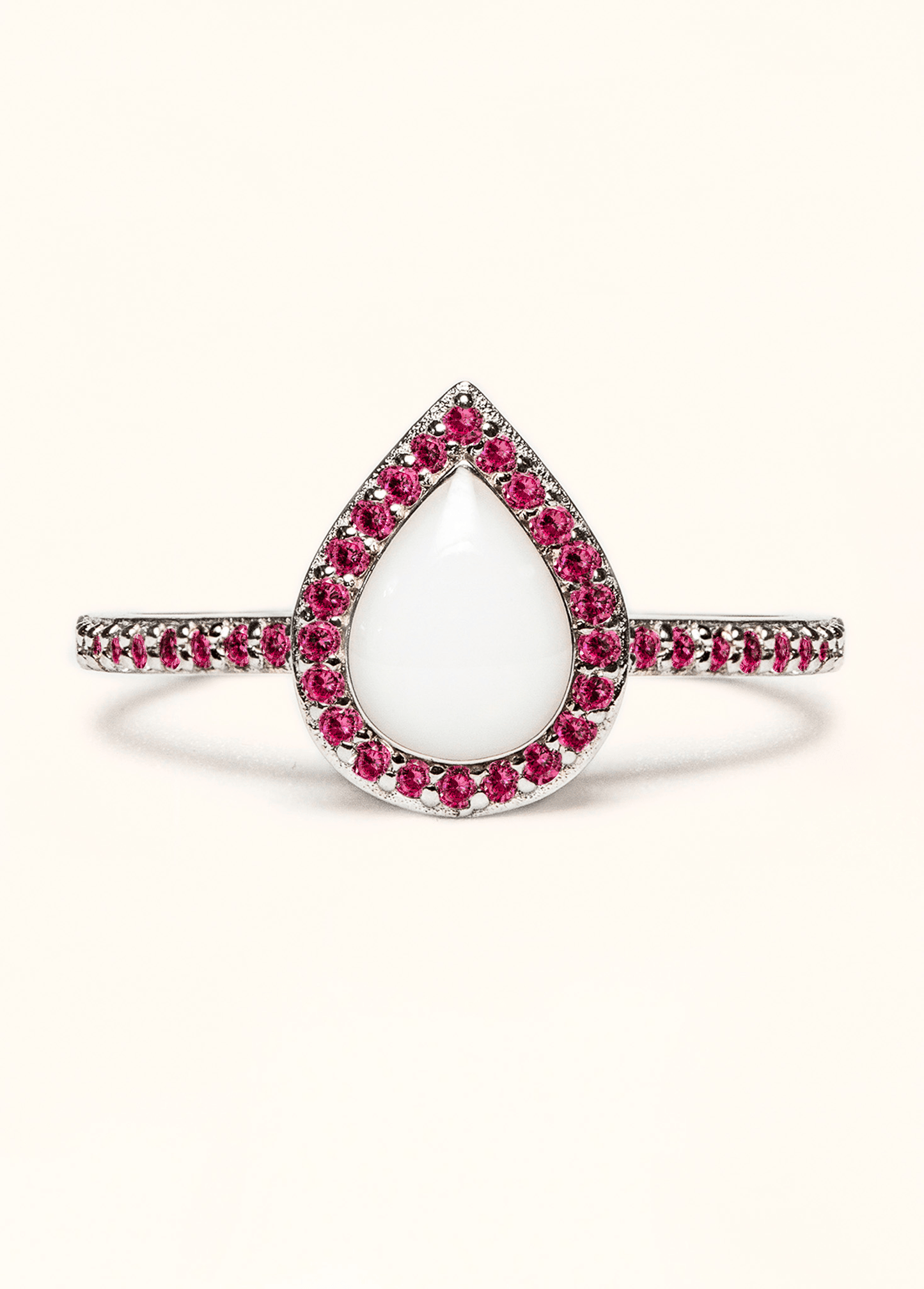Love Drop Breastmilk Ring with Side Stones - Mamma's Liquid Love