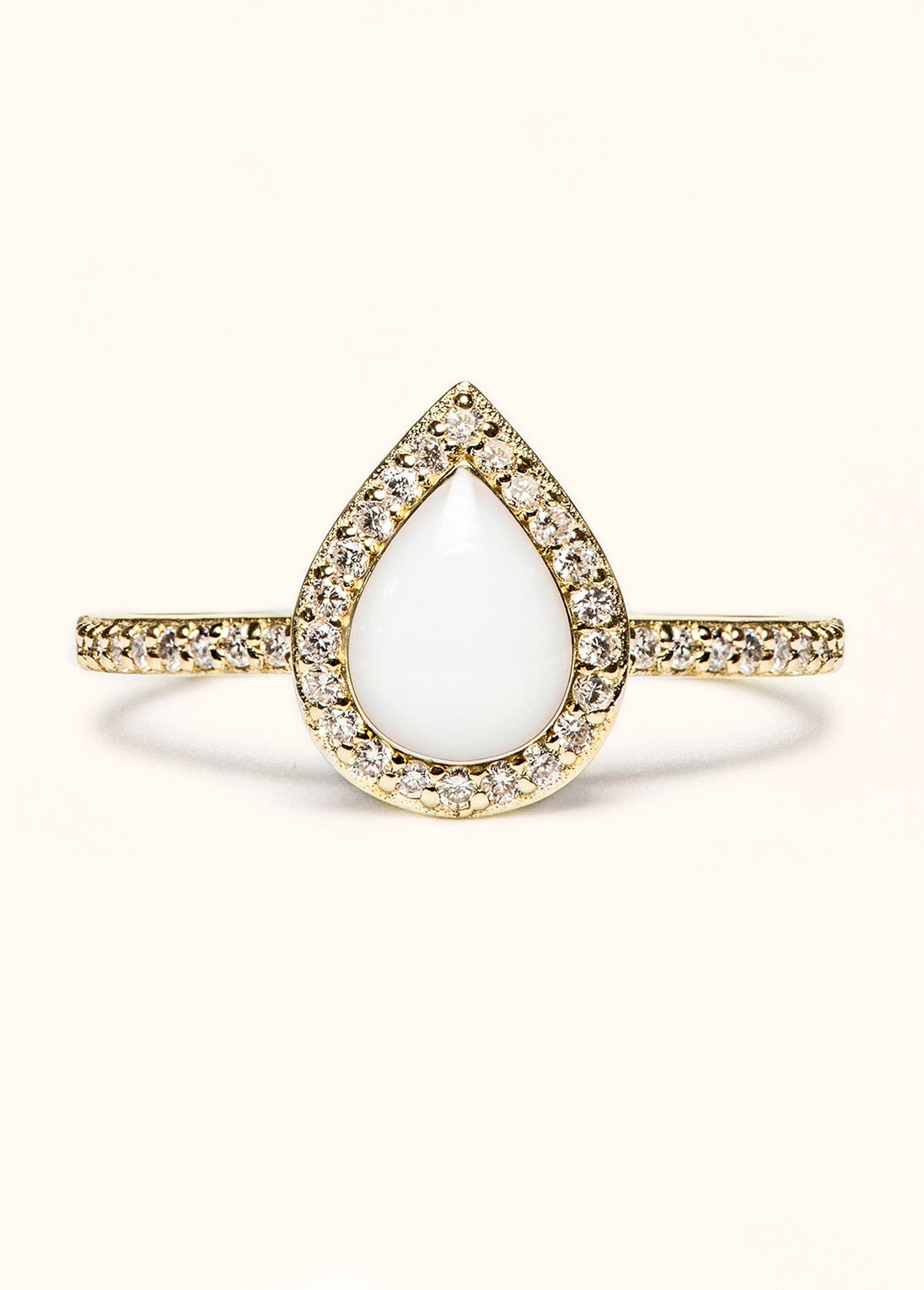 Love Drop Breastmilk Ring with Side Stones - Mamma's Liquid Love
