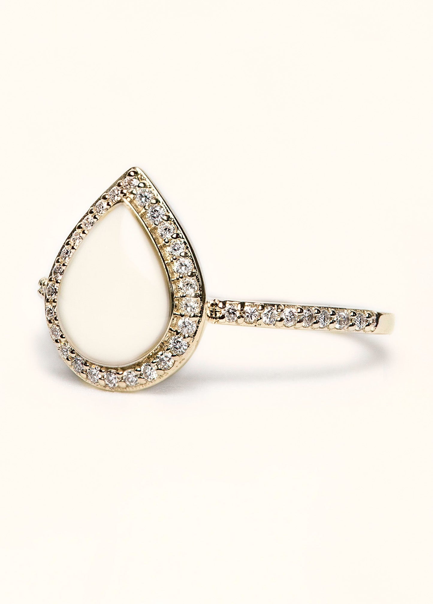 Love Drop Breastmilk Ring with Side Stones - Mamma's Liquid Love
