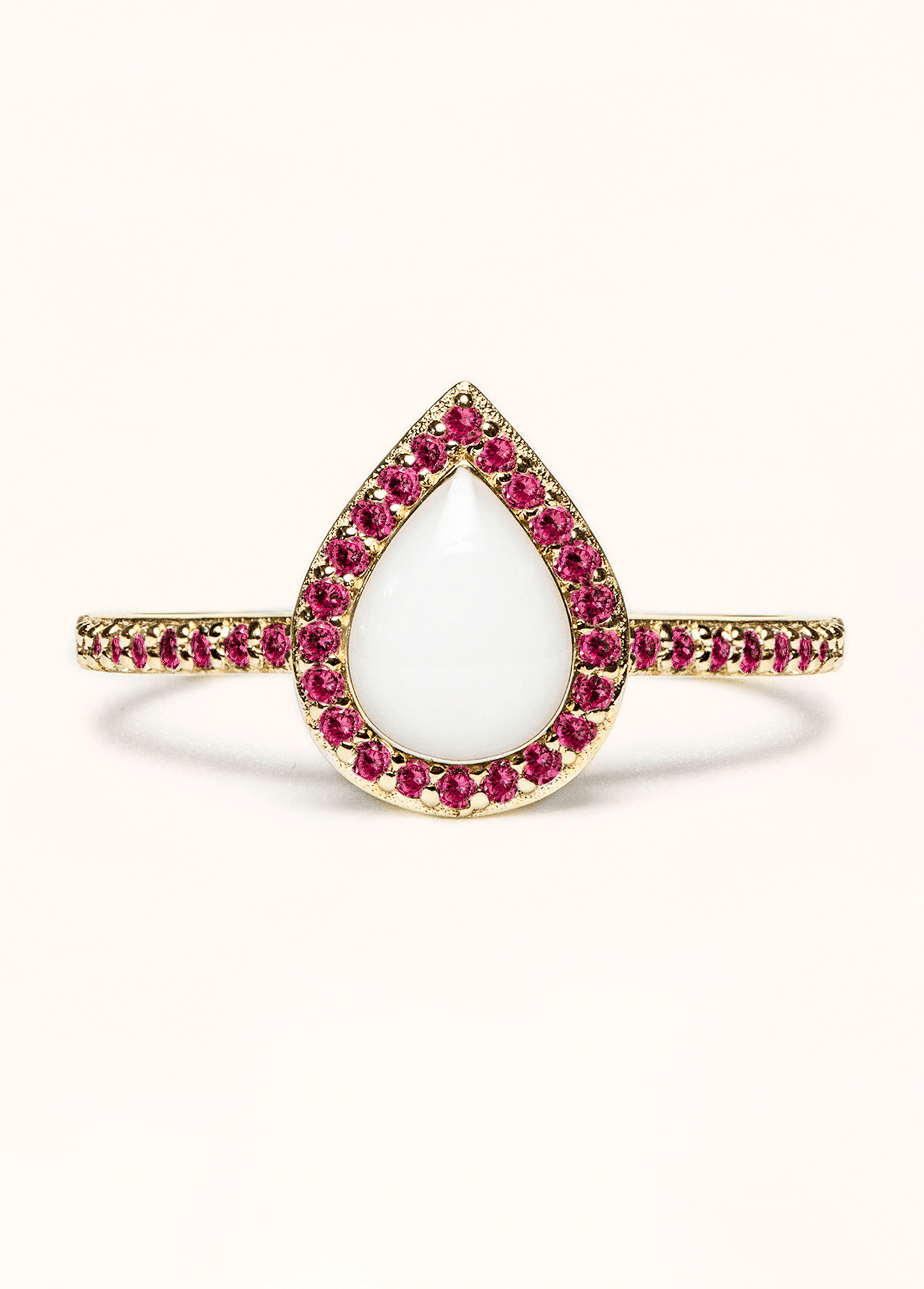 Love Drop Breastmilk Ring with Side Stones - Mamma's Liquid Love