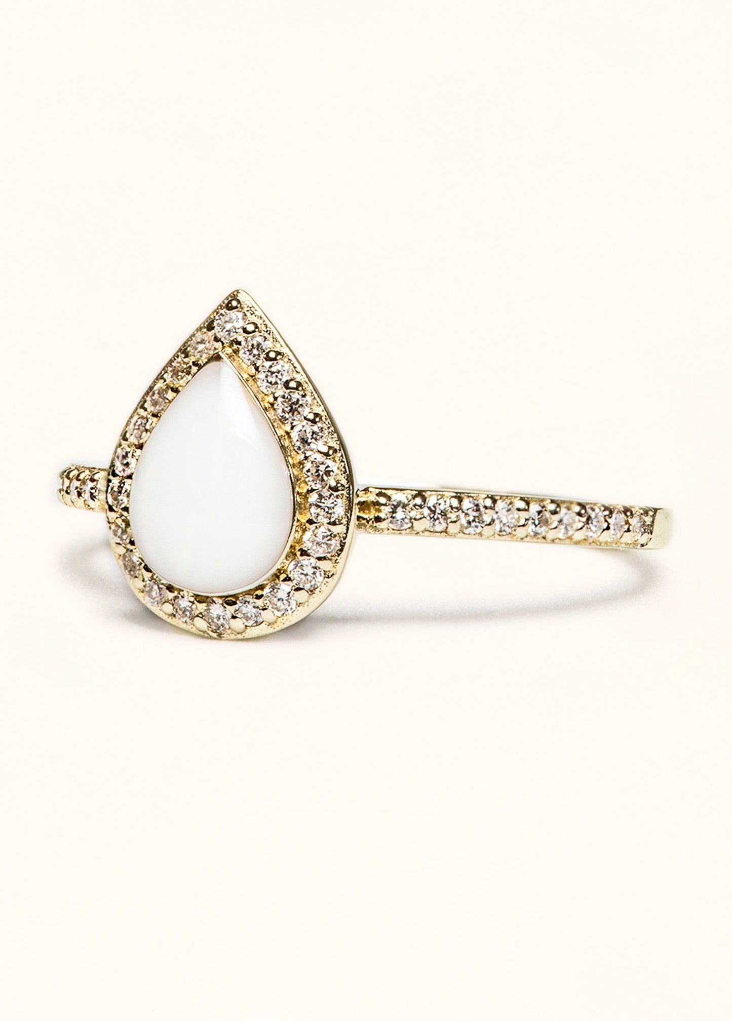 Love Drop Breastmilk Ring with Side Stones - Mamma's Liquid Love