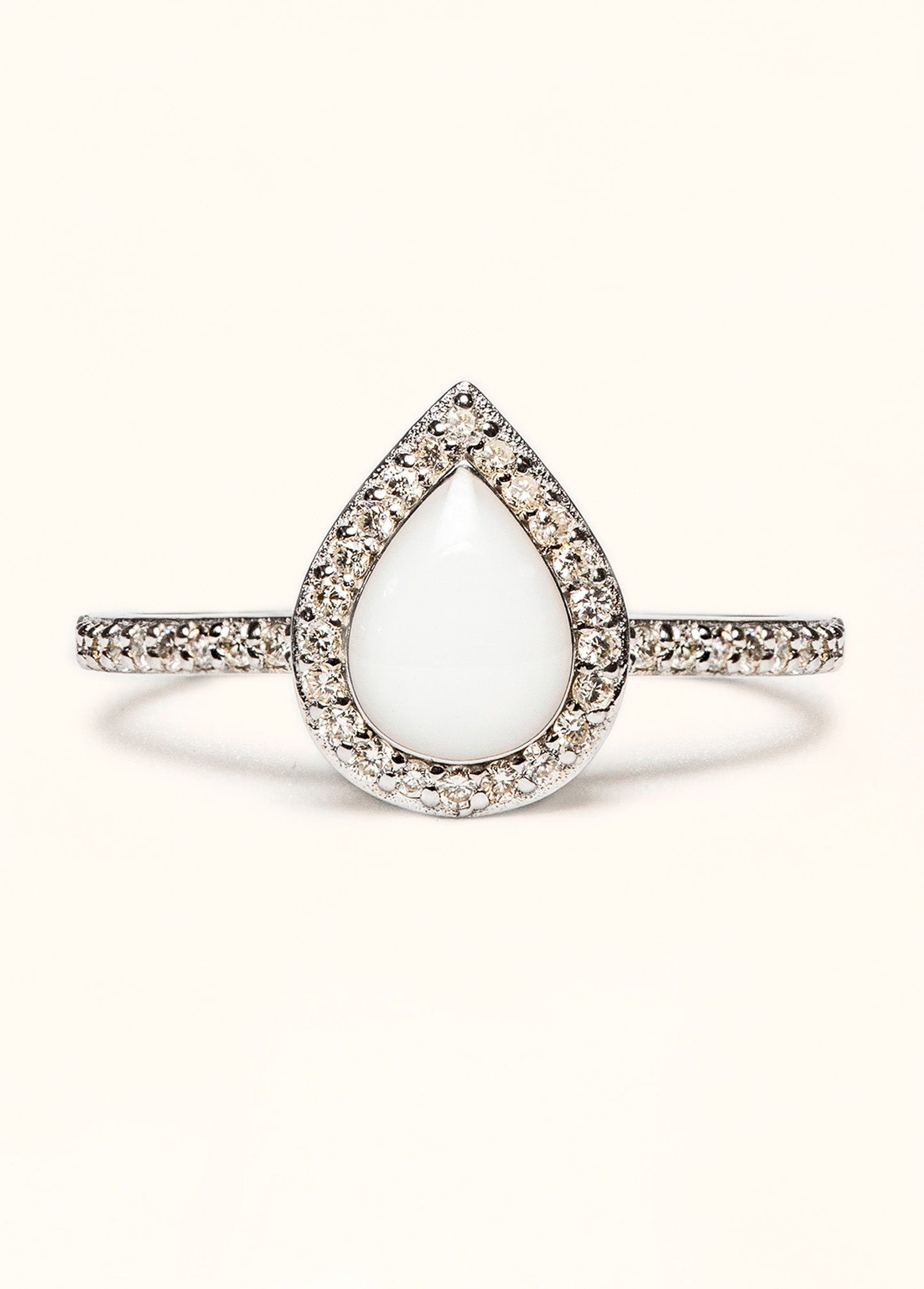 Love Drop Breastmilk Ring with Side Stones - Mamma's Liquid Love