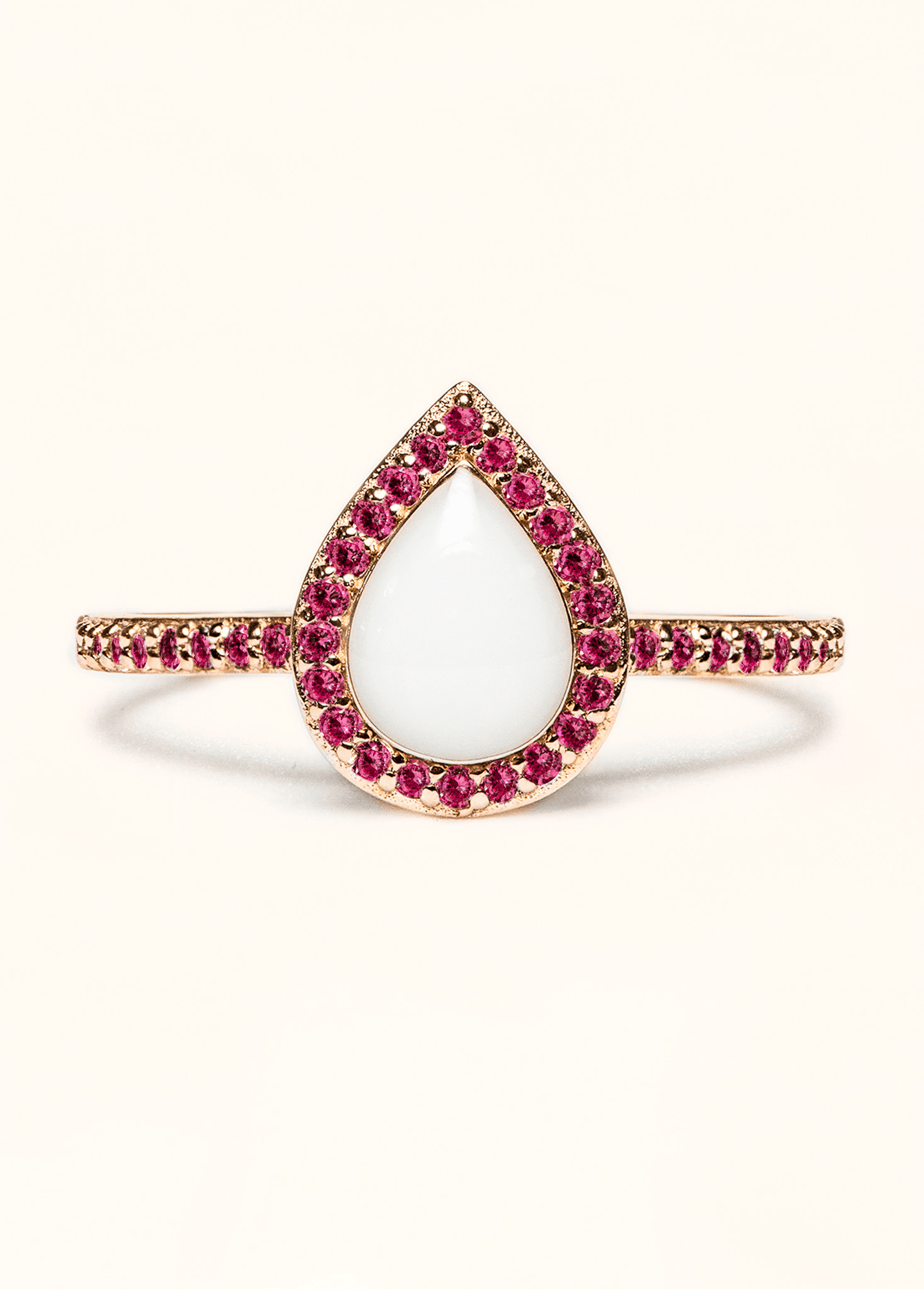 Love Drop Breastmilk Ring with Side Stones - Mamma's Liquid Love
