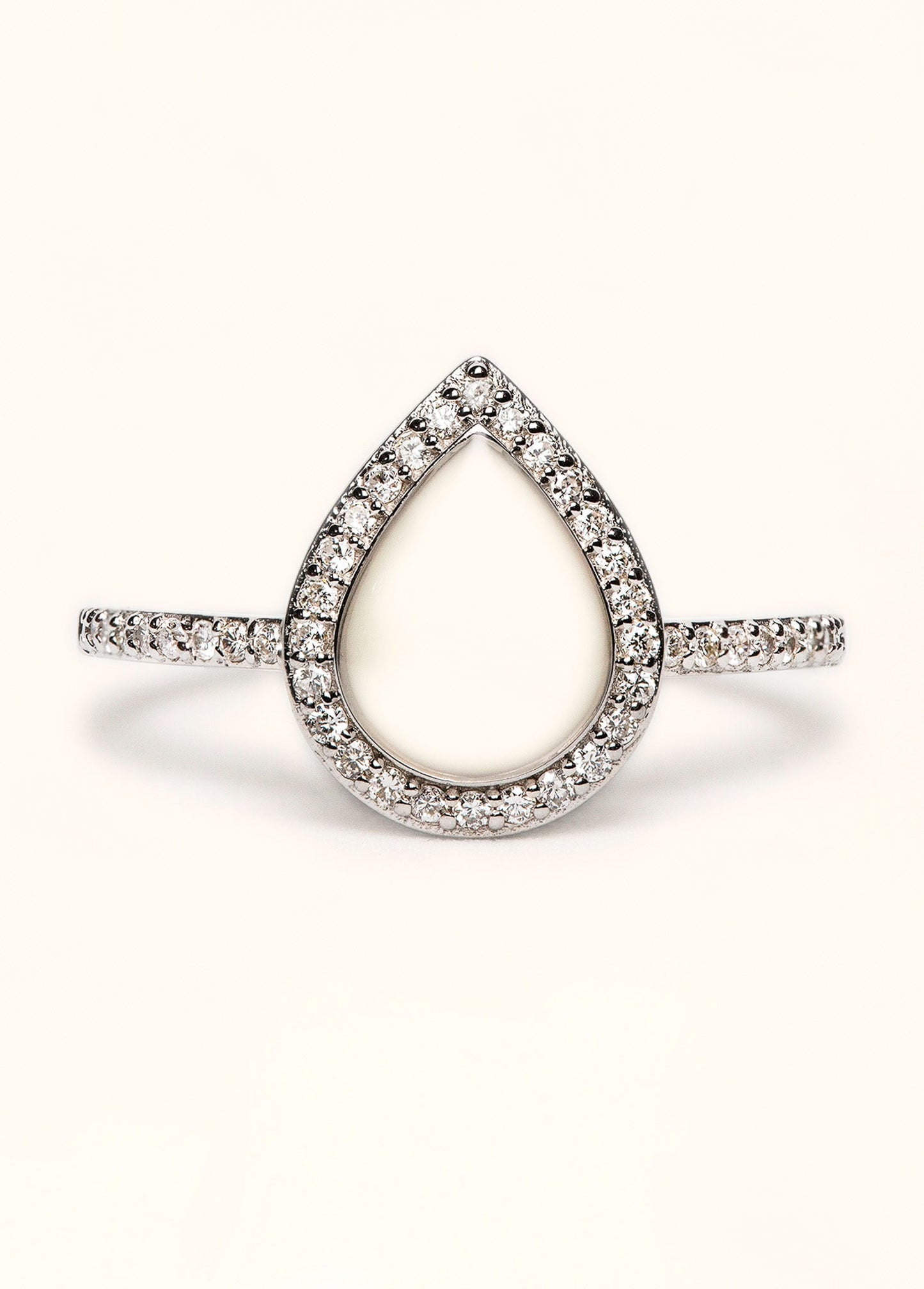 Love Drop Breastmilk Ring with Side Stones - Mamma's Liquid Love