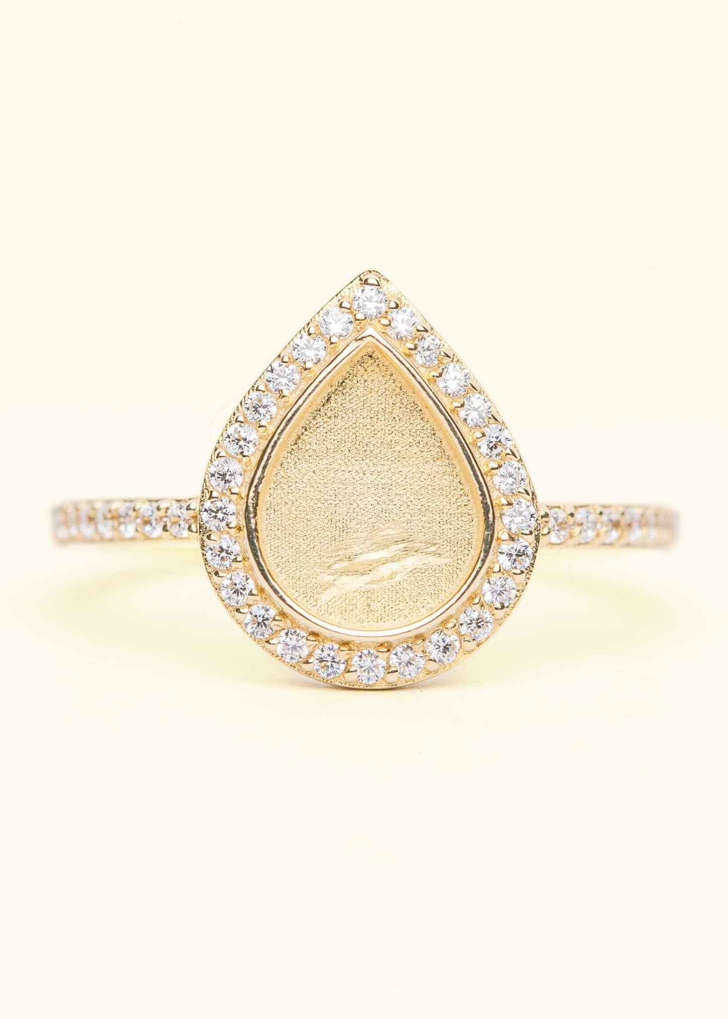 Love Drop Ring with Side Stones OS - Mamma's Liquid Love