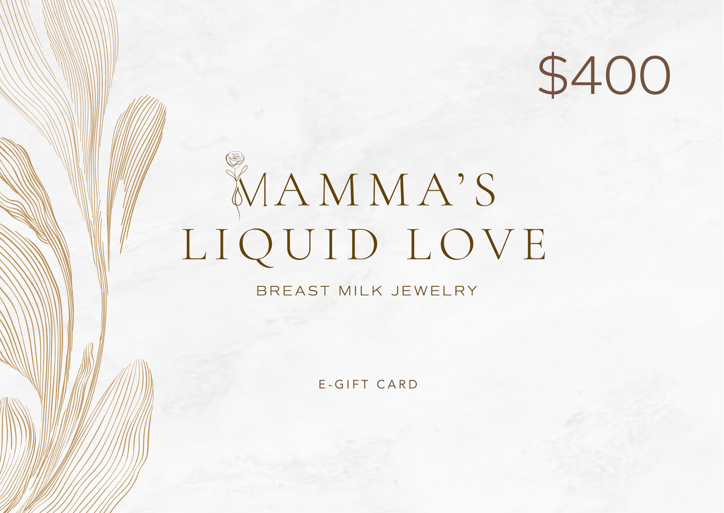 Mamma's Liquid Love E - Gift Card for Breastmilk Jewelry - Mamma's Liquid Love