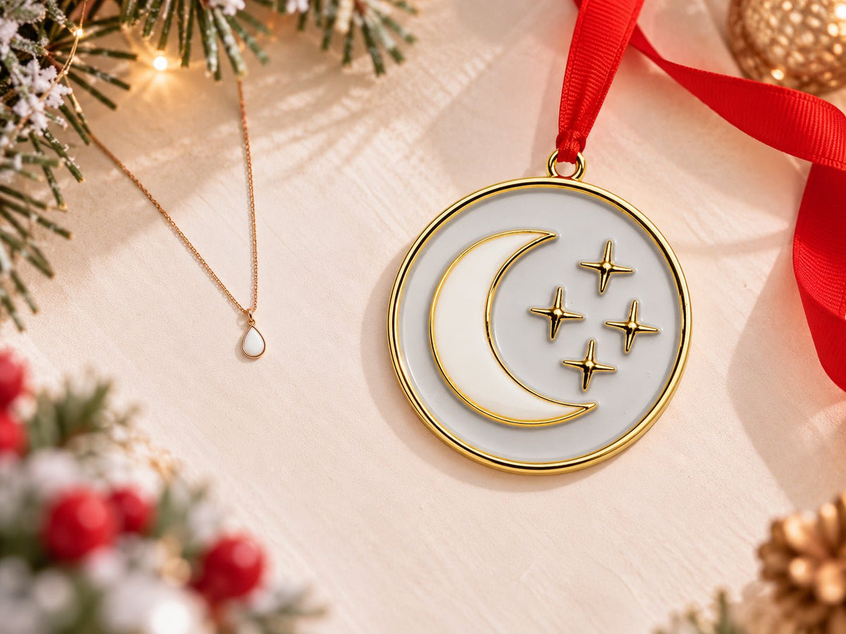 Petite Charm + My Moon & My Stars Ornament_Breastmilk_Jewelry_Keepsakes- Mamma's Liquid Love