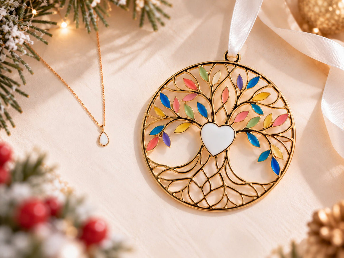 Petite Charm + Tree of Life Ornament_Breastmilk_Jewelry_Keepsakes- Mamma's Liquid Love