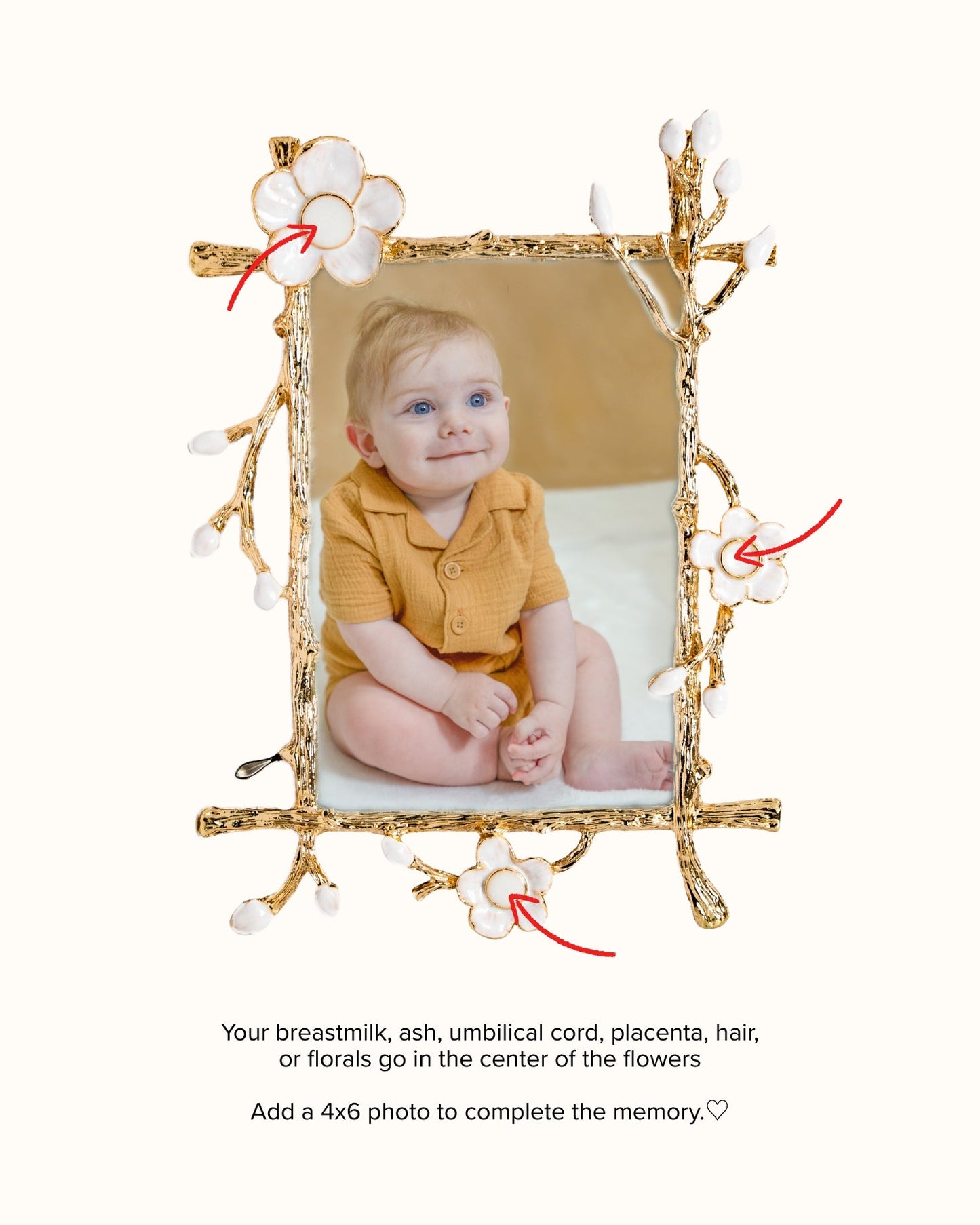 PRE - ORDER: Blossom Keepsake Frame_Breastmilk_Jewelry_Keepsakes - Mamma's Liquid Love