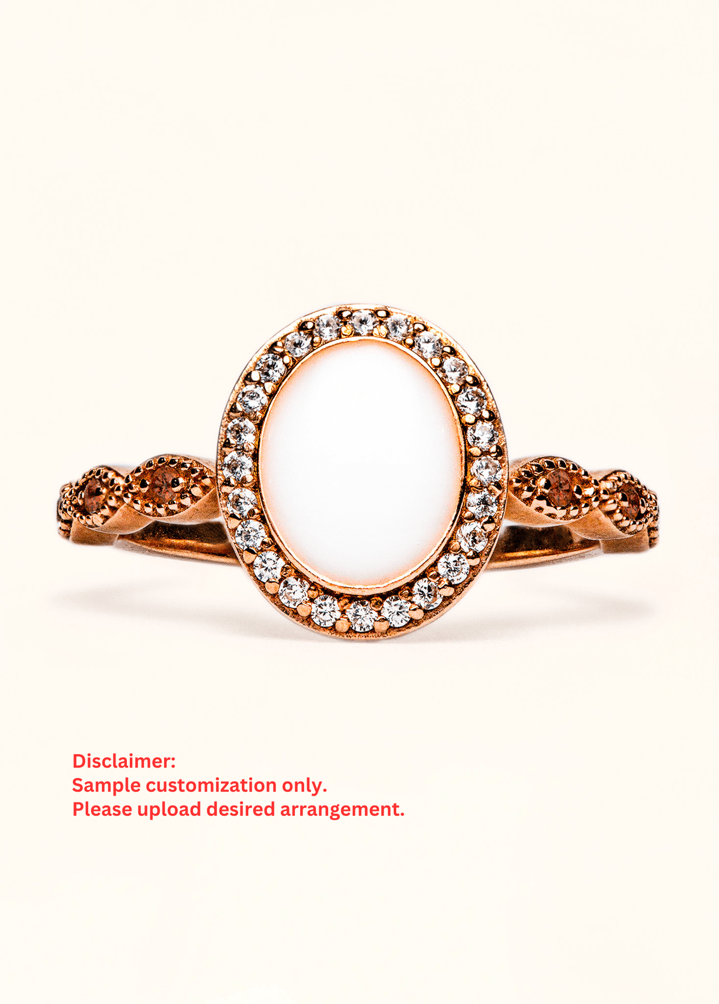 Serenity Breastmilk Ring with Ornate Band - Mamma's Liquid Love