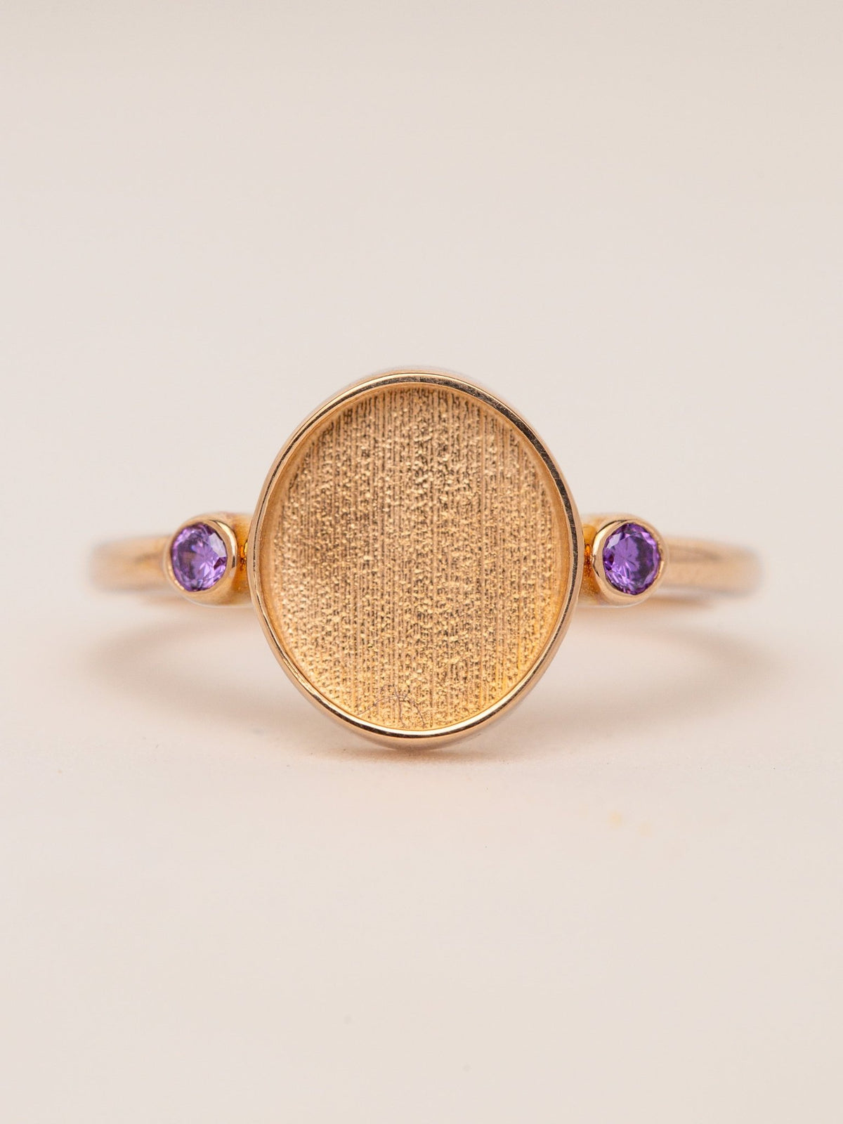 Small Oval Timeless Ring with Birthstones MTM_Breastmilk_Jewelry_Keepsakes- Mamma's Liquid Love
