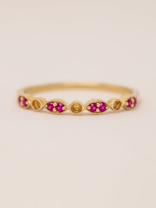 2-Birthstone Stacker Ring MTM_Breastmilk_Jewelry_Keepsakes- Mamma's Liquid Love