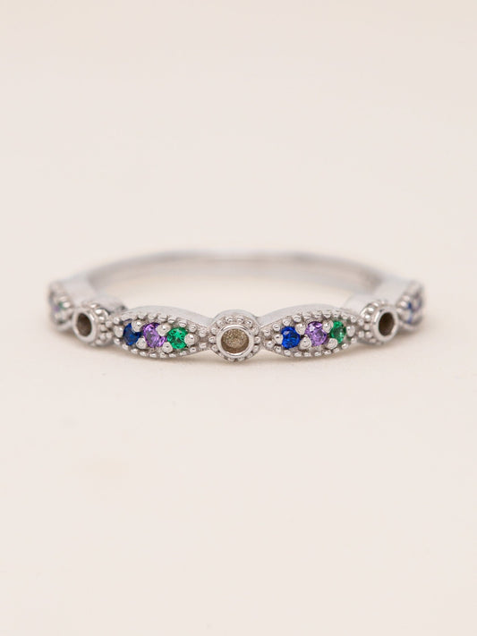 3-Stone Queen Stacker Ring MTM_Breastmilk_Jewelry_Keepsakes- Mamma's Liquid Love