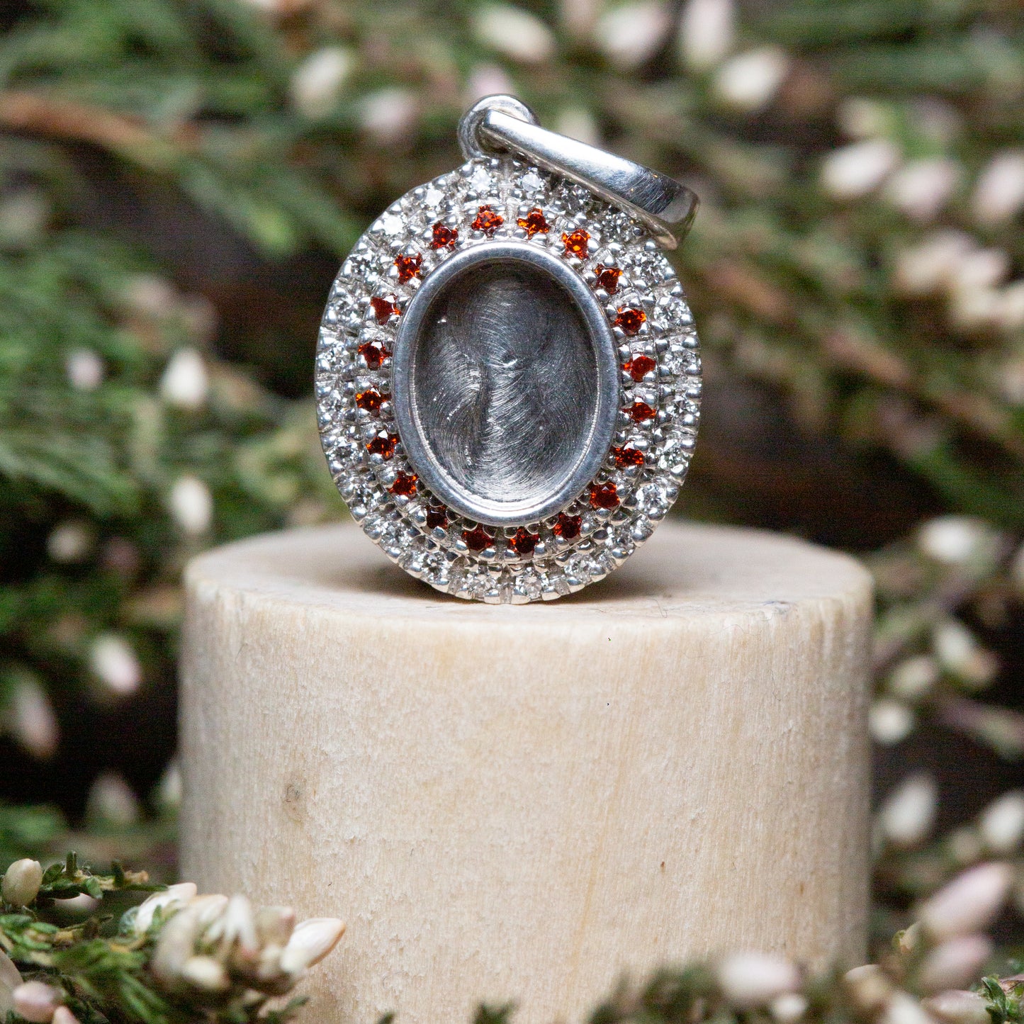 Serenity Double Halo Pendant OS