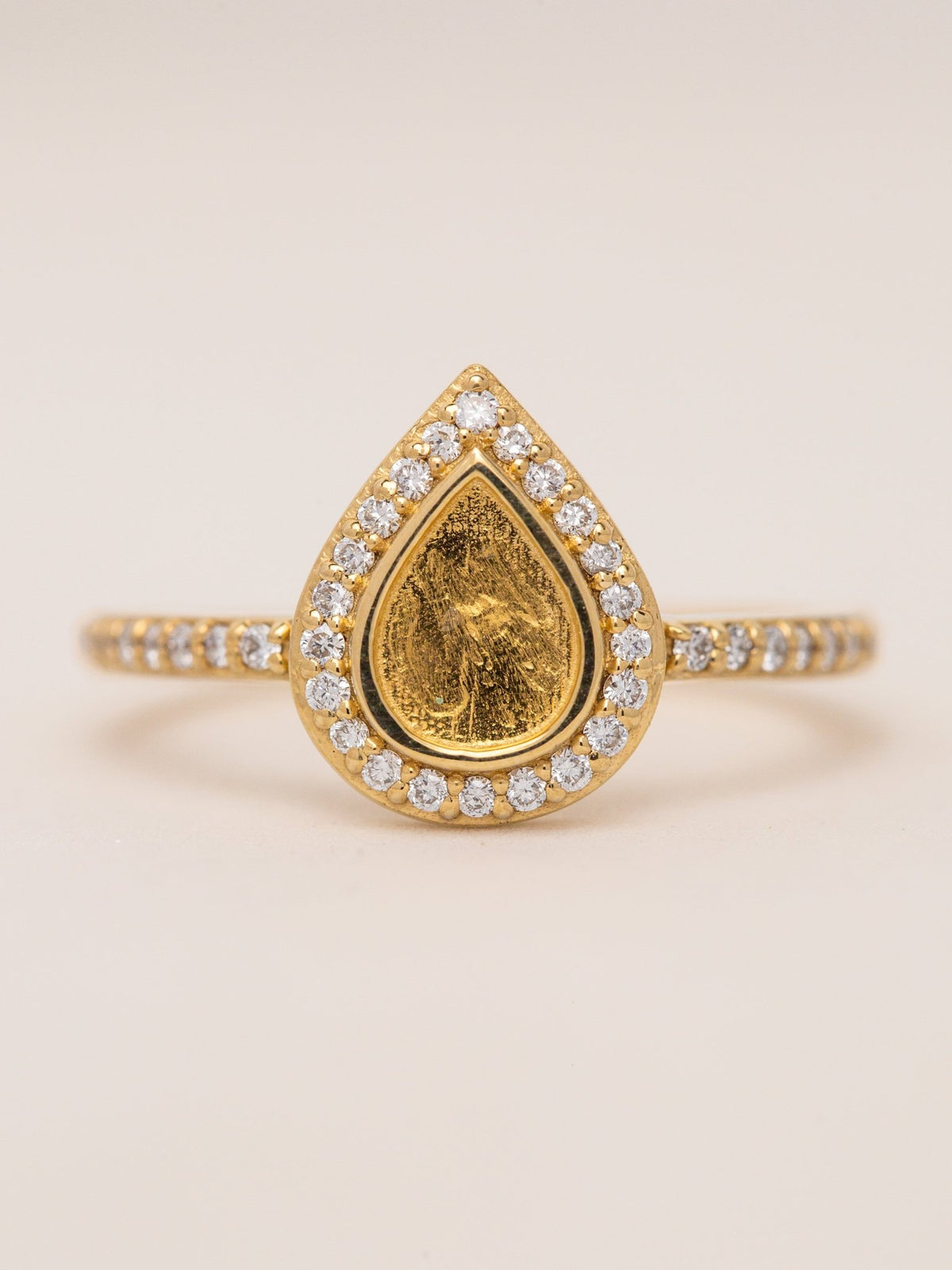 5x7 Love Drop Ring with Side Stones MTM_Breastmilk_Jewelry_Keepsakes- Mamma's Liquid Love