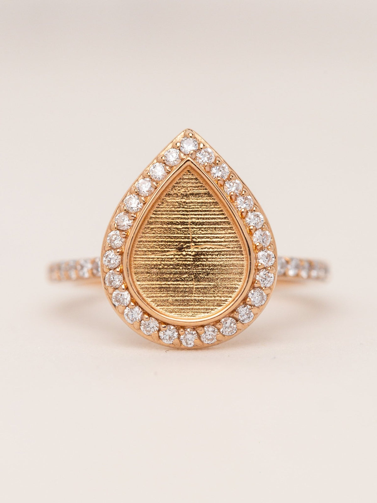 7x9 Love Drop Ring with Side Stones MTM_Breastmilk_Jewelry_Keepsakes- Mamma's Liquid Love