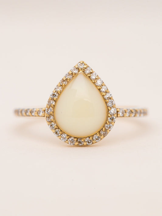 7x9 Love Drop Ring with Side Stones PI_Breastmilk_Jewelry_Keepsakes- Mamma's Liquid Love