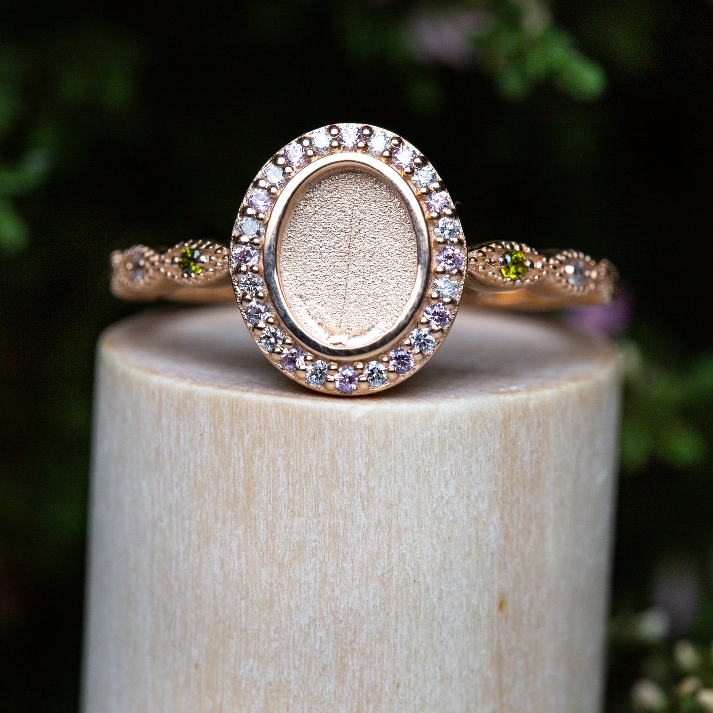 Serenity Ring with Ornate Band OSVB