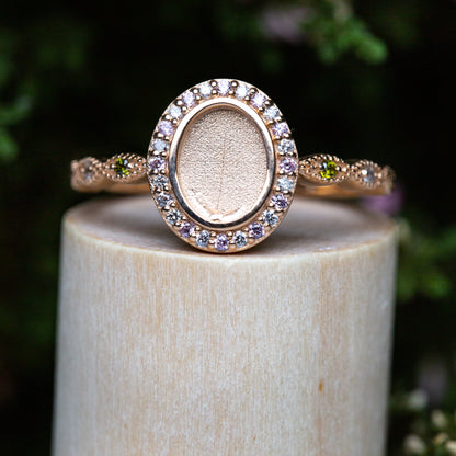 Serenity Ring with Ornate Band OSVB