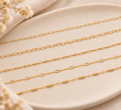 3 Layer Bracelet Stack | Yellow Gold Filled