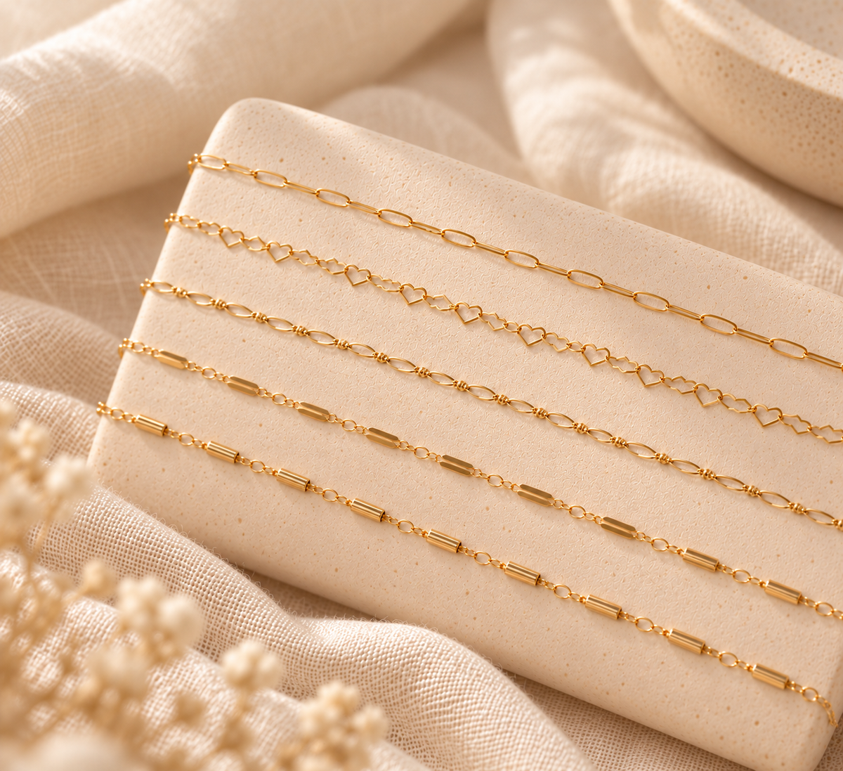 3 Layer Bracelet Stack | Yellow Gold Filled