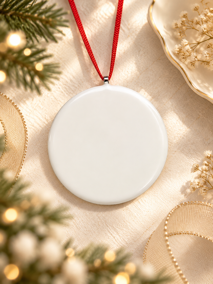 Full Moon Ornament + Petite Heart Charm