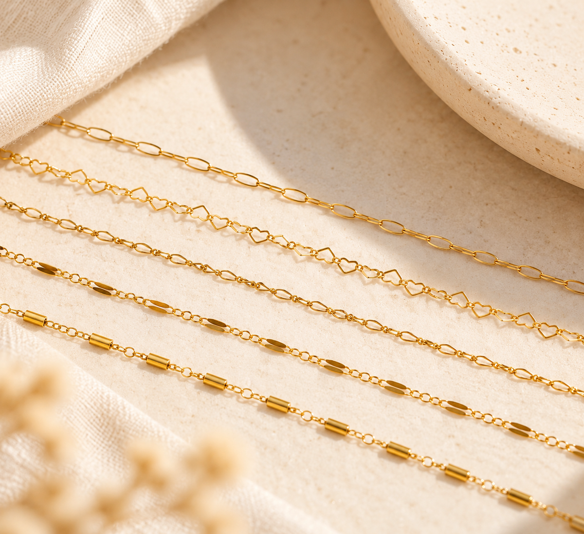 3 Layer Bracelet Stack | Yellow Gold Filled