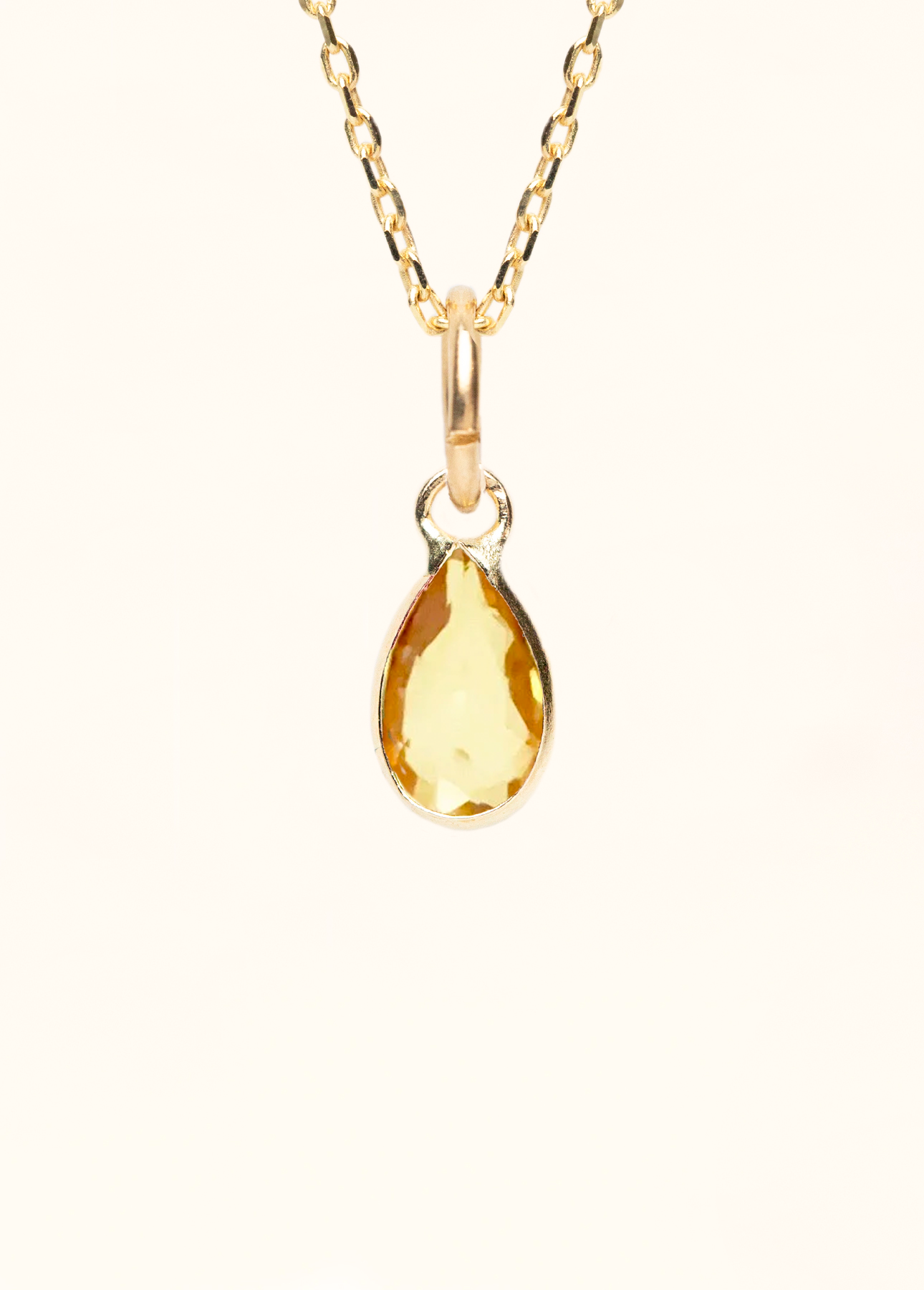 Authentic Gemstone Pear Charm