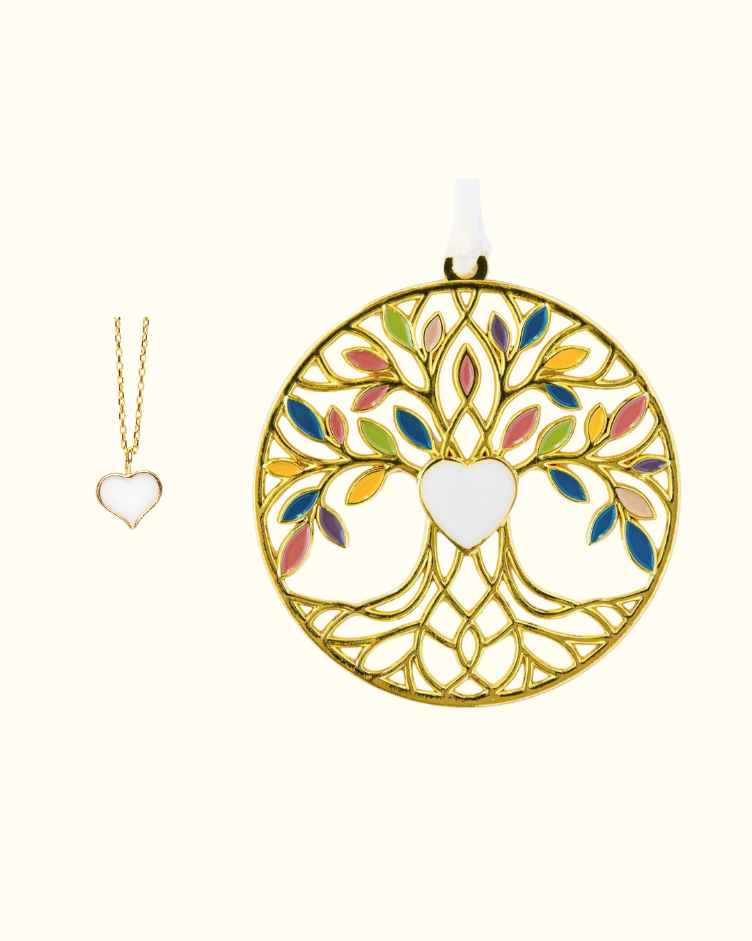 Tree of Life Ornament + Petite Heart Charm