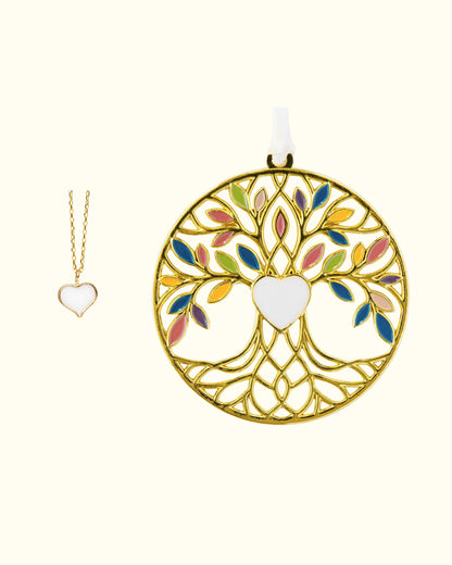Tree of Life Ornament + Petite Heart Charm