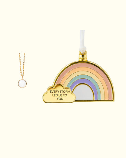 Rainbow Ornament + Petite Round Charm