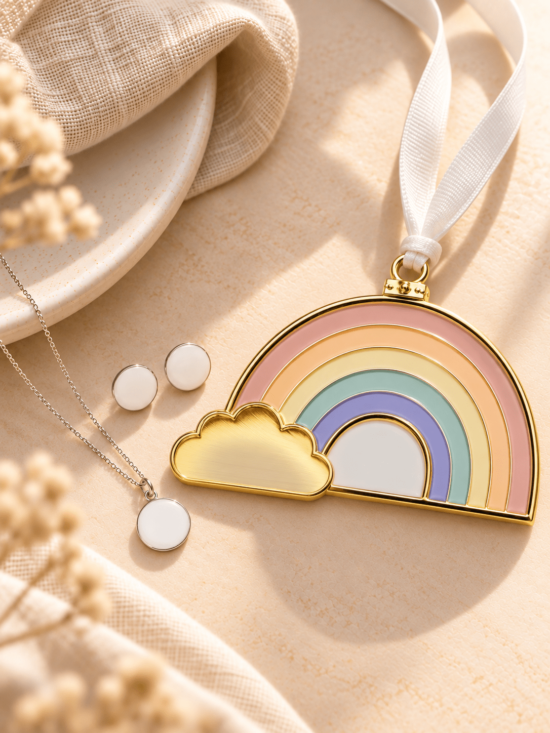 Full Moon Pendant and Earrings + Ornament_Breastmilk_Jewelry_Keepsakes- Mamma's Liquid Love