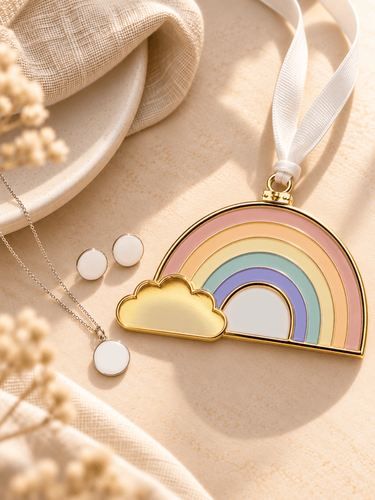 Full Moon Pendant and Earrings + Ornament_Breastmilk_Jewelry_Keepsakes- Mamma's Liquid Love