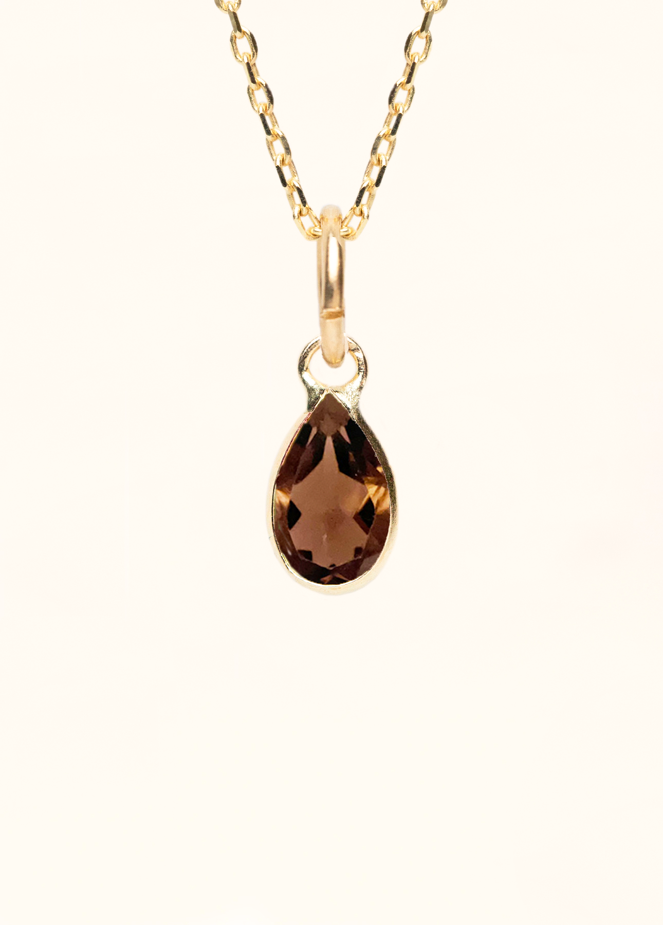 Authentic Gemstone Pear Charm
