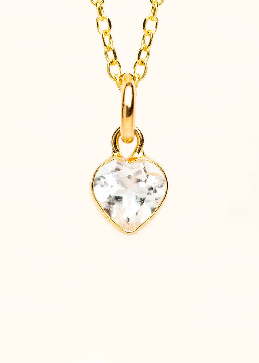 Authentic Heart Birthstone Charm for Breastmilk Jewelry - Mamma's Liquid Love