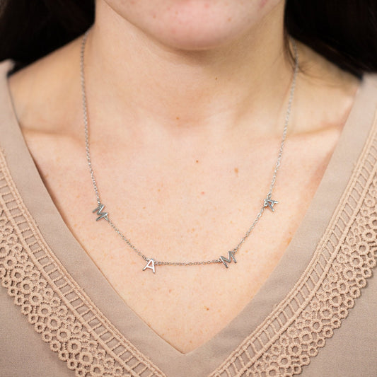 Bold Stainless Steel Mama Necklace - Mamma's Liquid Love