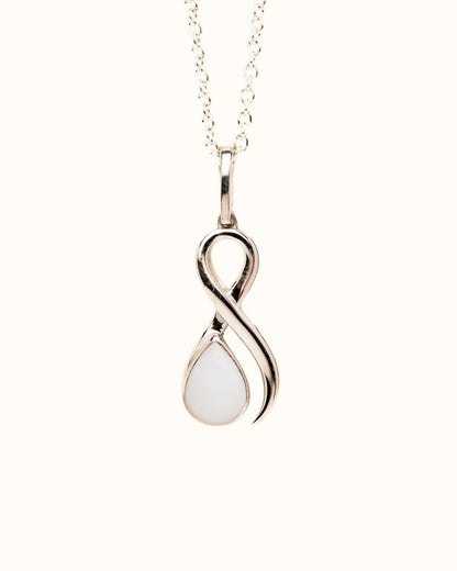 Breast cancer awareness breast milk keepsake pendant in sterling silver, handcrafted awareness ribbon design