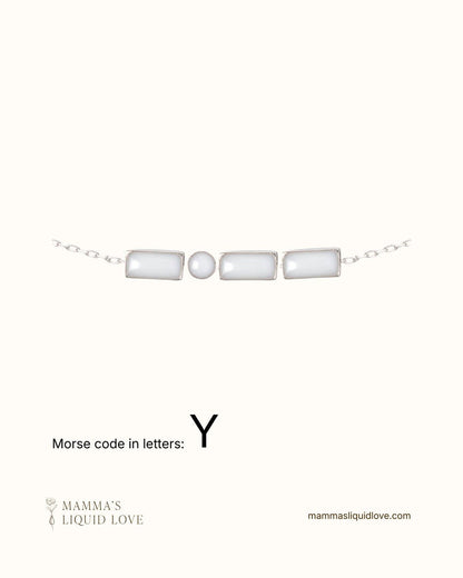 Custom Morse Code Necklace_Breastmilk_Jewelry_Keepsakes - Mamma's Liquid Love