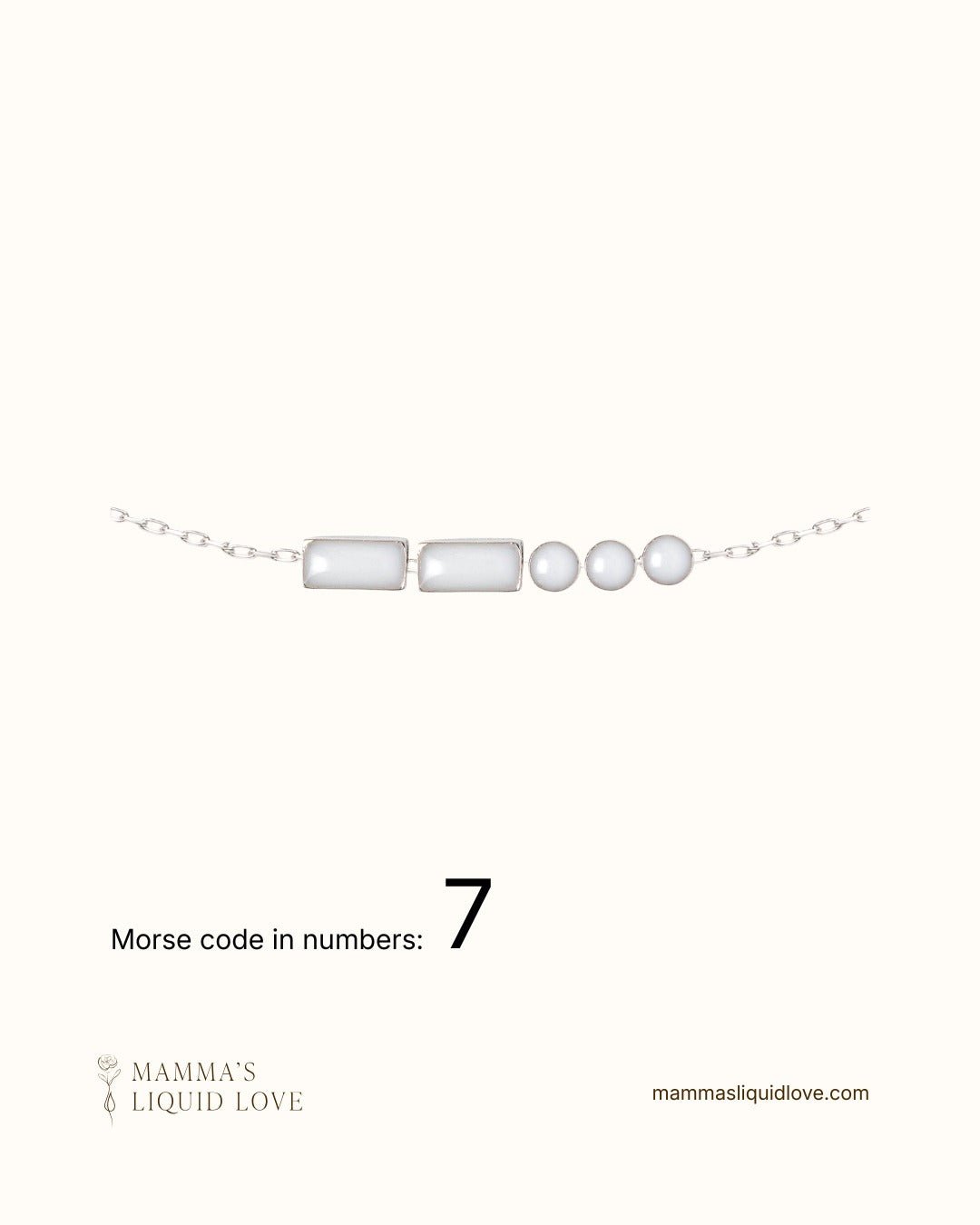 Custom Morse Code Necklace_Breastmilk_Jewelry_Keepsakes - Mamma's Liquid Love