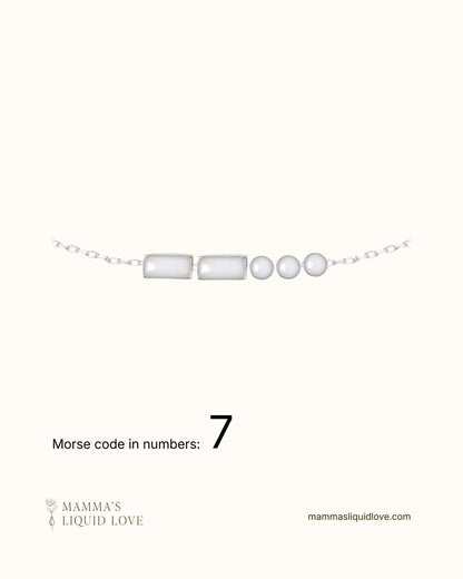 Custom Morse Code Necklace_Breastmilk_Jewelry_Keepsakes - Mamma's Liquid Love