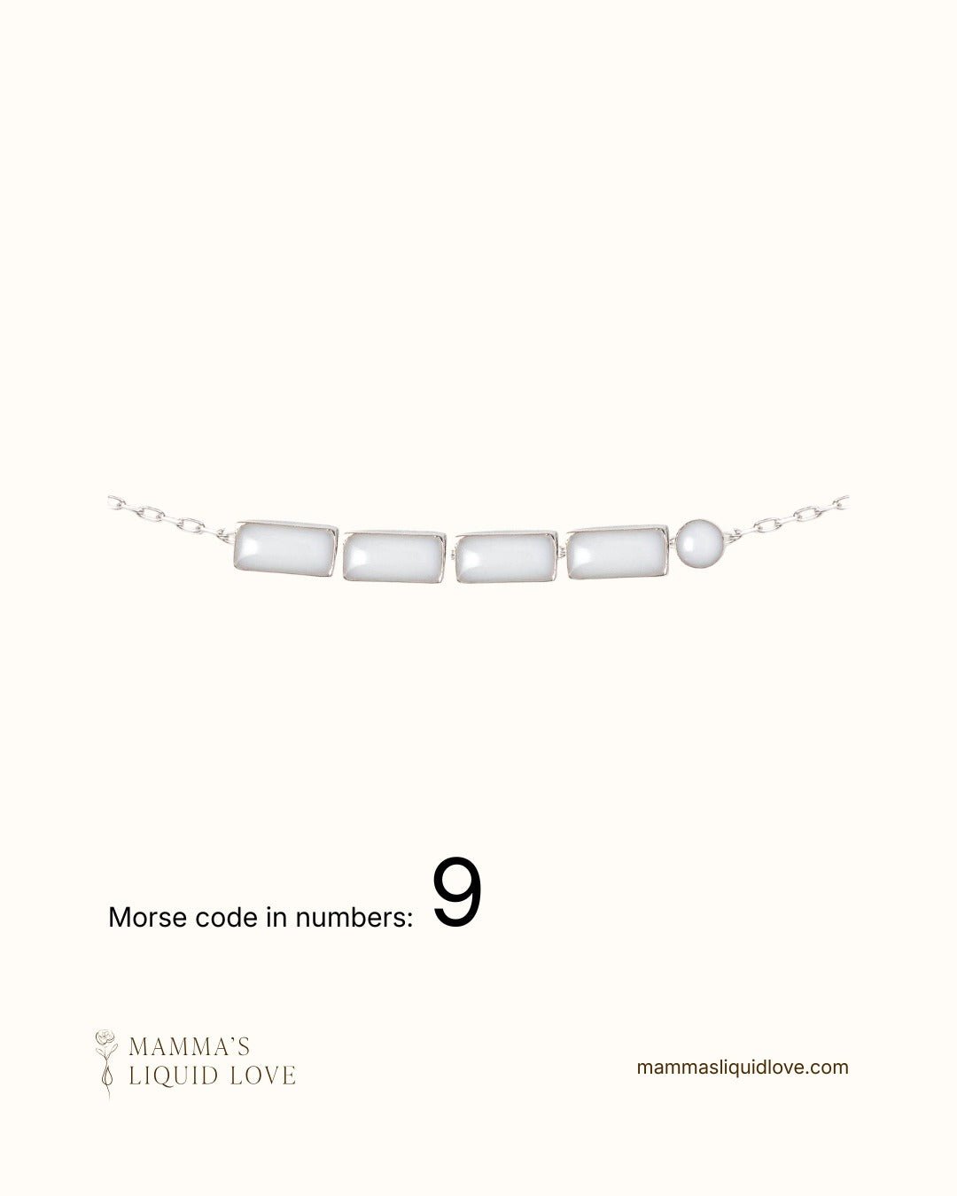 Custom Morse Code Necklace_Breastmilk_Jewelry_Keepsakes - Mamma's Liquid Love
