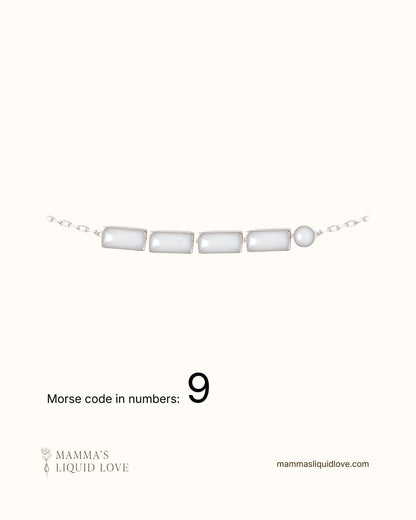 Custom Morse Code Necklace_Breastmilk_Jewelry_Keepsakes - Mamma's Liquid Love