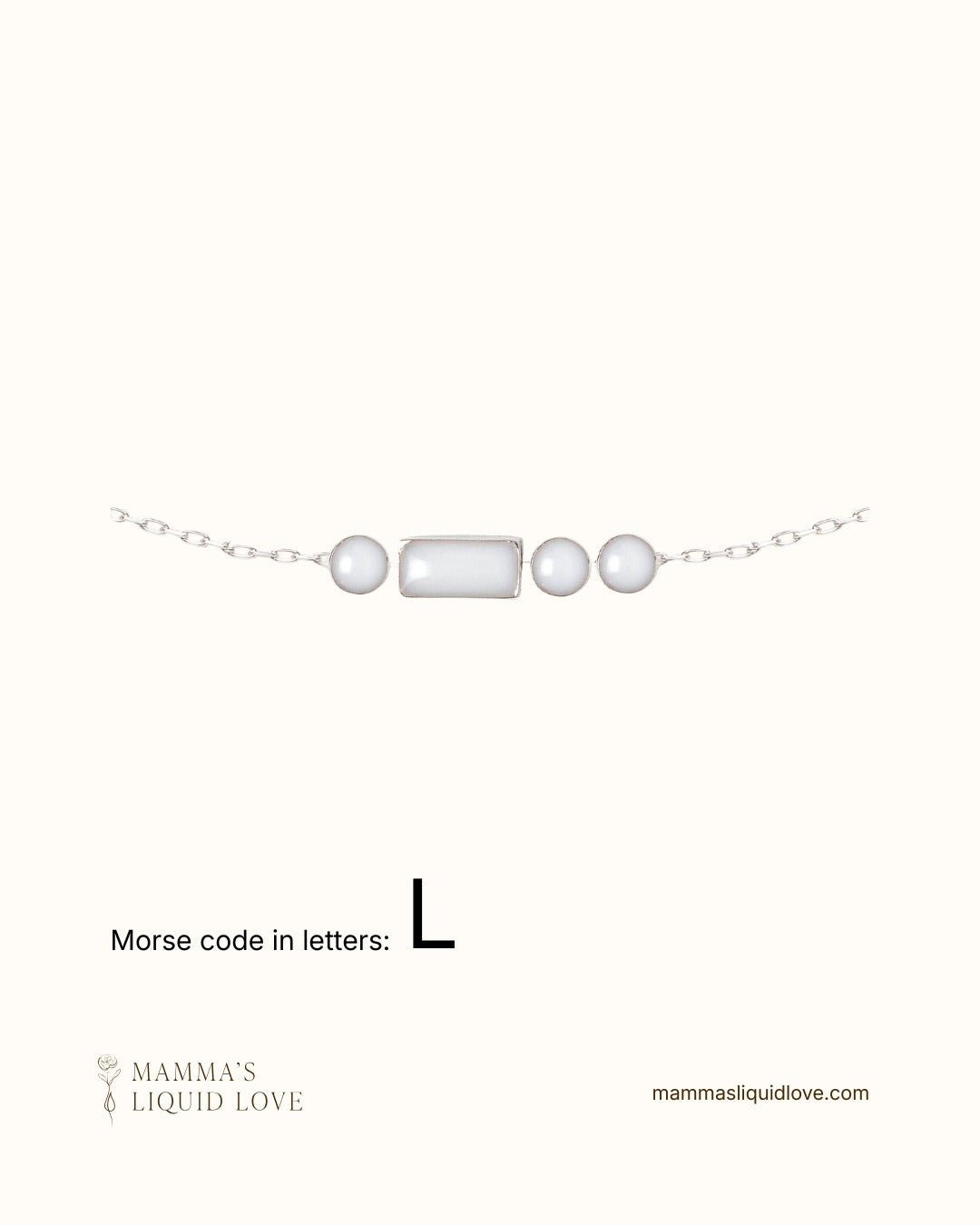 Custom Morse Code Necklace_Breastmilk_Jewelry_Keepsakes - Mamma's Liquid Love