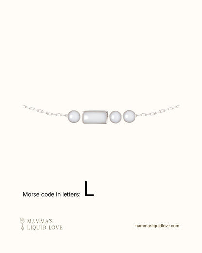 Custom Morse Code Necklace_Breastmilk_Jewelry_Keepsakes - Mamma's Liquid Love