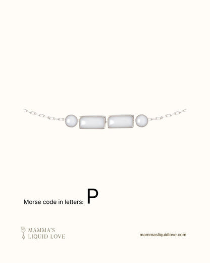 Custom Morse Code Necklace_Breastmilk_Jewelry_Keepsakes - Mamma's Liquid Love