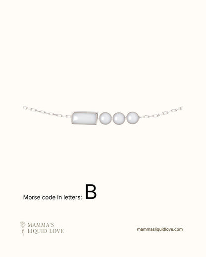 Custom Morse Code Necklace_Breastmilk_Jewelry_Keepsakes - Mamma's Liquid Love